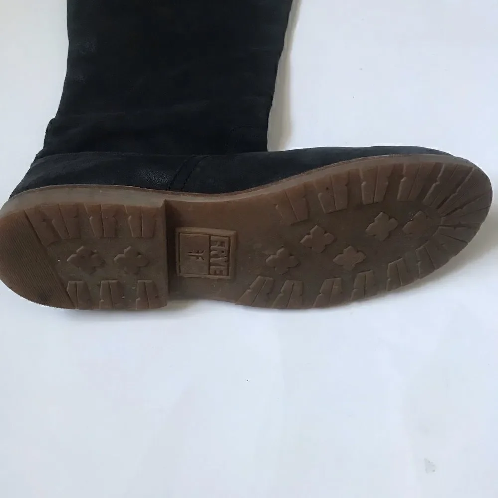 Frye Celia over the knee black leather boots NWOT